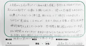 voice22 大田区 左足の違和感 M.Aさん(60代女性)
